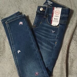 Wonder Nation Blue Kids Jeans with Embroidered Details